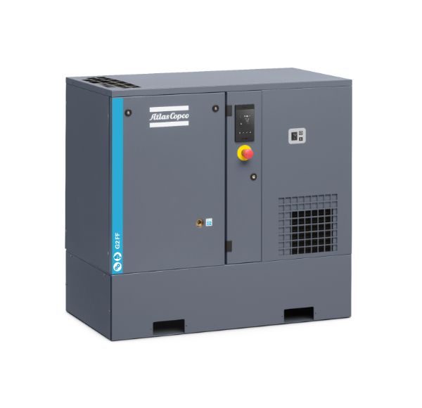 Front view of standalone 3 HP Rotary Screw Air Compressor G2.